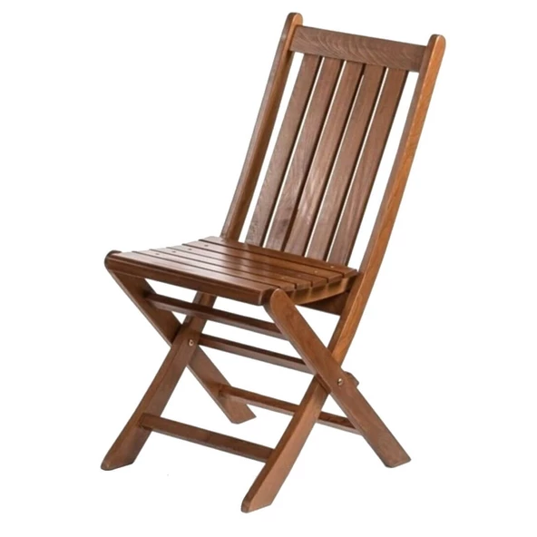 Avşa Katlanır Ahşap Bahçe Balkon Seti: 80x80 Masa + 2 Sandalye - 5