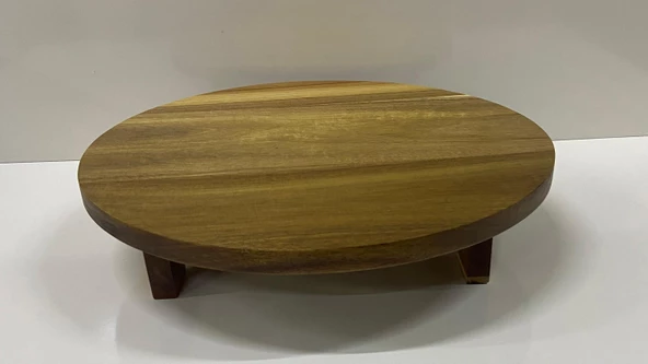 Akasya Ayaklı Sunumluk Yuvarlak 25 CM - 2