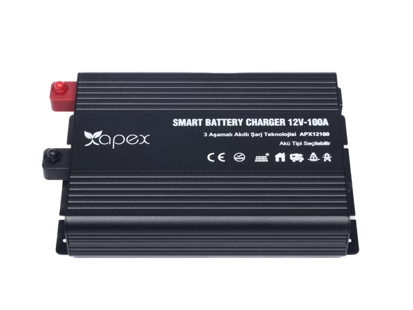 Apex 12V 100A Smart AC-DC Akü Şarj Cihazı