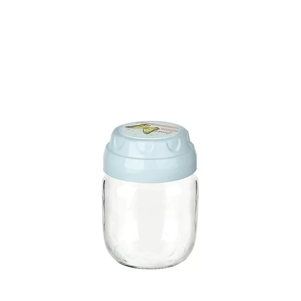3lü Set Vintage Dekoratif Desenli Cam Kavanoz 425ml - 14,3 Oz - 4
