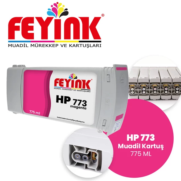 Feyink Hp 773 Magenta (M) Feyink Muadil Kartuş 775ml Designjet Z6600/Z6800