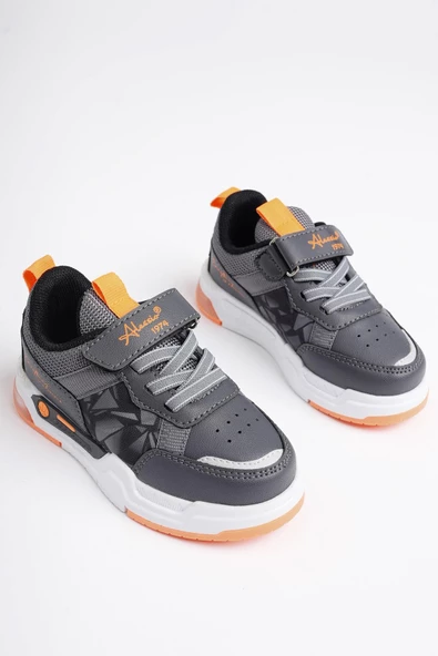 Muggo DORY Garantili Işıklı Bağcıklı ve Cırtlı Unisex Çocuk Sneaker Spor Ayakkabı - 4