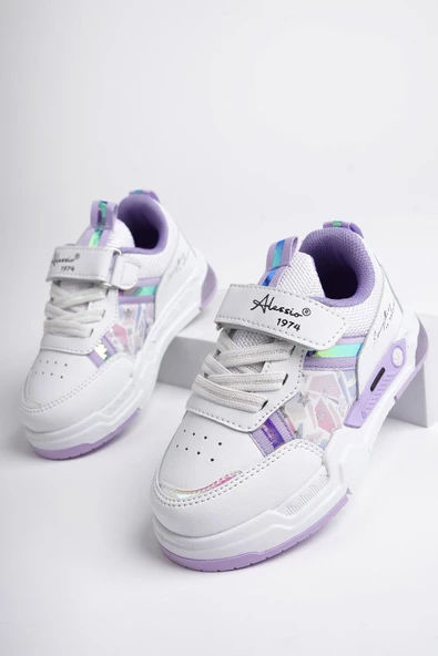 Muggo DORY Garantili Işıklı Bağcıklı ve Cırtlı Unisex Çocuk Sneaker Spor Ayakkabı - 6