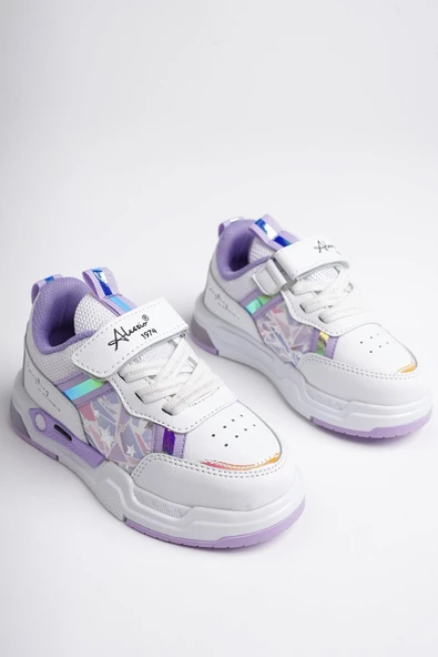 Muggo DORY Garantili Işıklı Bağcıklı ve Cırtlı Unisex Çocuk Sneaker Spor Ayakkabı - 7