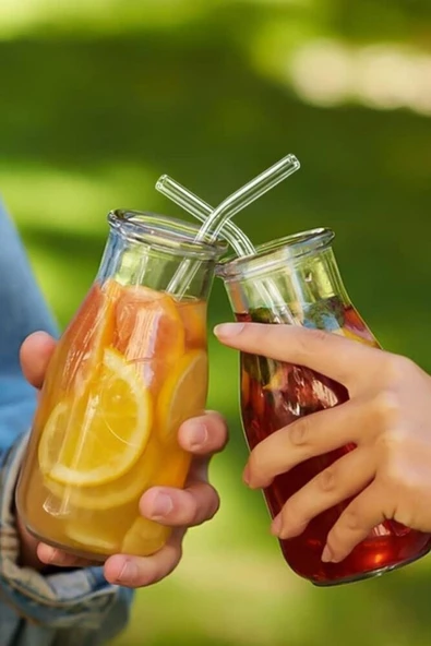 12li Cam Şeffaf Eğimli Pipet ürün görseli