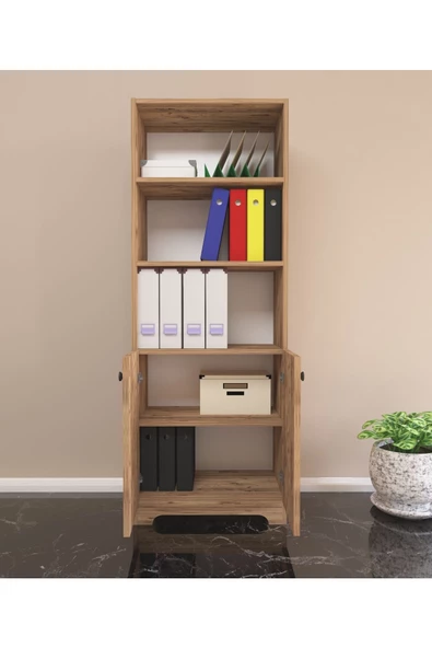 Nur Mobilya 4'lü Kapaklı Kitaplık Ofis Dolabı Kütüphane - 2