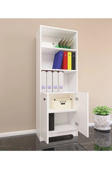 Nur Mobilya 6'lı Kitaplık Seti Ofis Dolabı Kütüphane - 3