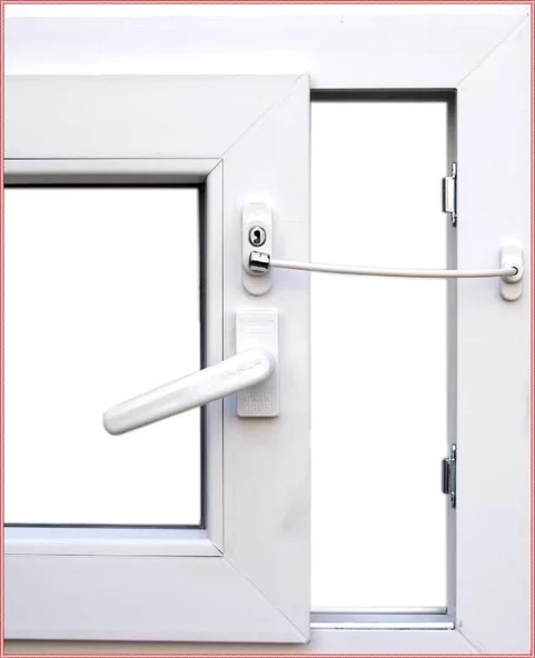 Anahtarlı Halatlı Pvc Kapı Pencere Emniyet Kilidi - 4