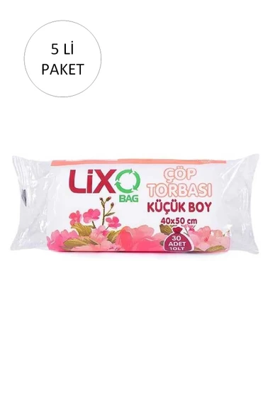 Küçük Boy Çöp Torbası 40 x 50 cm 30 Lu Rulo x 5 Paket = 150 Adet (faf)