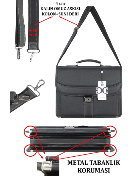 Deri Evrak Çantası Laptop Bölmeli 15.6 " İnç - 6