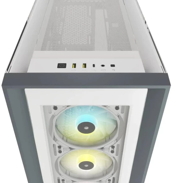Corsair iCUE 5000X Tempered Glass RGB Beyaz USB 3.1 ATX Mid Tower Kasa (CC-9011213-WW) - 2