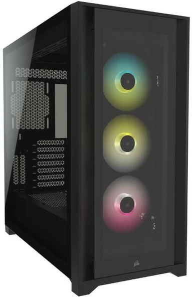 Corsair iCUE 5000X Tempered Glass RGB Siyah USB 3.1 ATX Mid Tower Kasa (CC-9011212-WW)