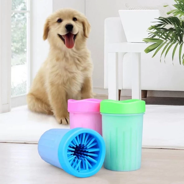 Pati Ayak Yıkama Kovası Silikon Jel Fırçalı Kedi Köpek  (küçük) - 3