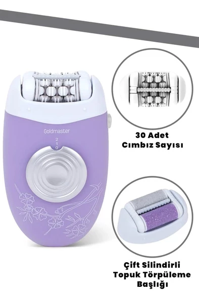 Goldmaster Lavin Şarjlı Epilasyon Cihazı GM-8165 - 3
