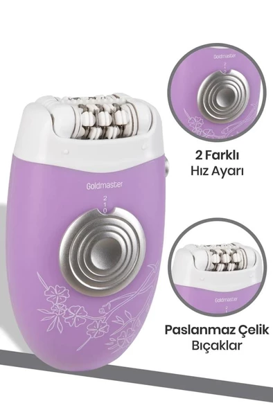 Goldmaster Lavin Şarjlı Epilasyon Cihazı GM-8165 - 5