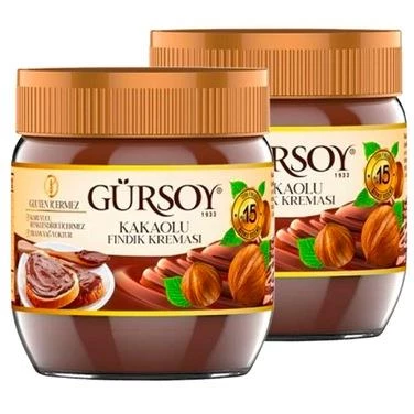 Gürsoy Kakaolu Fındık Kreması 400 gr (2'li Paket)