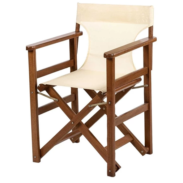 Yönetmen Katlanır Ahşap Bahçe Balkon Seti: 80x120 Masa + 4 Sandalye - 4