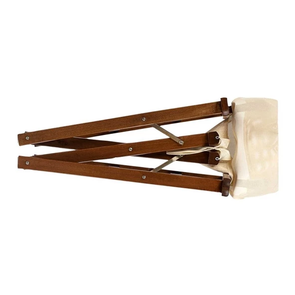 Yönetmen Katlanır Ahşap Bahçe Balkon Seti: 80x120 Masa + 4 Sandalye - 6