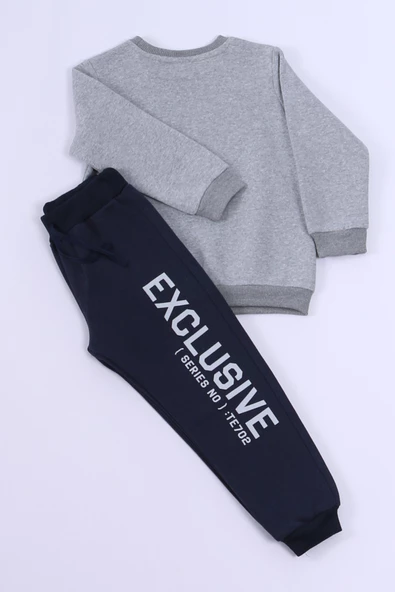 ERKEK ÇOCUK 3 İPLİK EŞOFMAN TAKIMI EXTREME BASKILI A85 - Resim 3