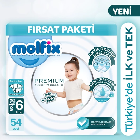 Molfix Oksijen Teknolojisi Ultra Fırsat 54'lü 15+ Large