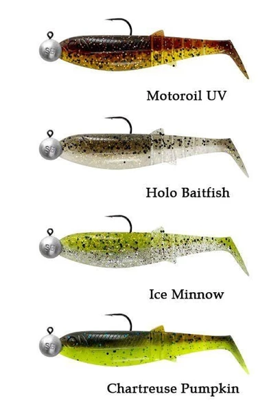 Savage Gear Cannibal Shad 12.5cm 20gr+12.5gr #5/0 Clear Water 4+4 Adet Sahte Balık - Resim 2