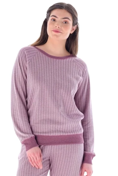 Feyza Kadın Uzun Kol Pijama Takımı 4928 - Resim 2