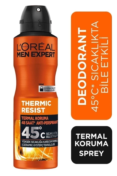 Loreal Men Exper Thermic Resist Anti Perspirant Yüksek Sıcaklıkta Etkili Erkek Sprey Deodorant 150ml