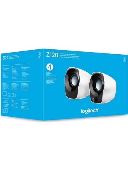 OUTLET Logitech Z120 Kompakt Stereo USB Destekli Hoparlör