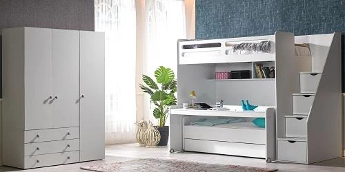 Ranza Urlu SMART 90451 Genç oda Masa Karyola Yavru Karyola Dolap Şifonyer ElYapm - 8