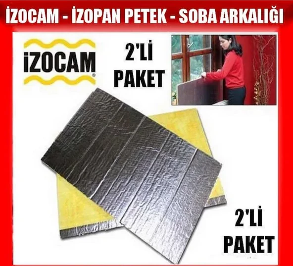 İZOCAM 2'Lİ FOLYOLU KALORİFER-RADYATÖR-SOBA ARKALIĞI İZOPAN 15MMX55CMX90CM