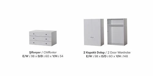 Ranza Urlu SMART 90452 Genç oda Çalışma Masa Dolap Şifonyer El Yapm - 3