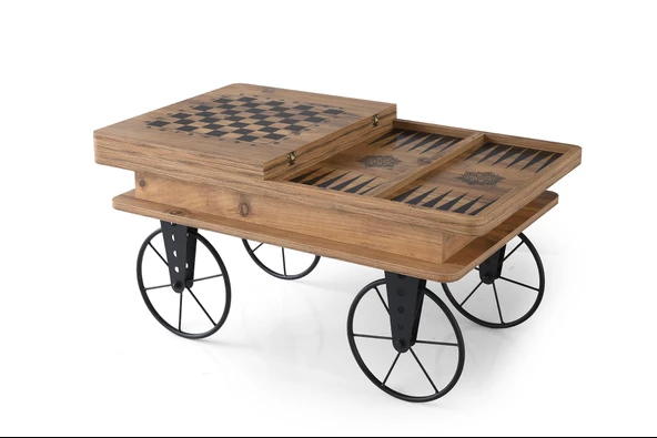 Akıllı Sehpa Kademeli Sihirli Sehpa Tavla Sehpa 60*100 - 3