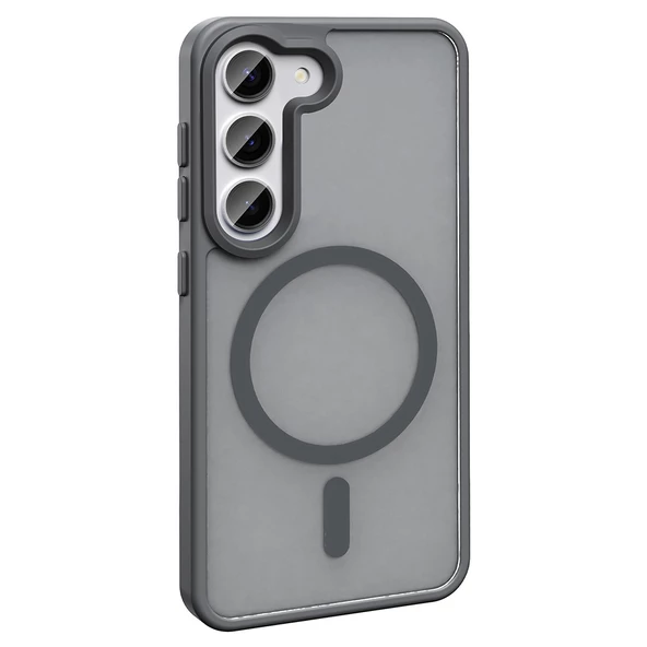 Samsung Galaxy S24 FE Kılıf Kablosuz Şarj Özellikli Mat Arka Yüzey Sio Kapak - Resim 5