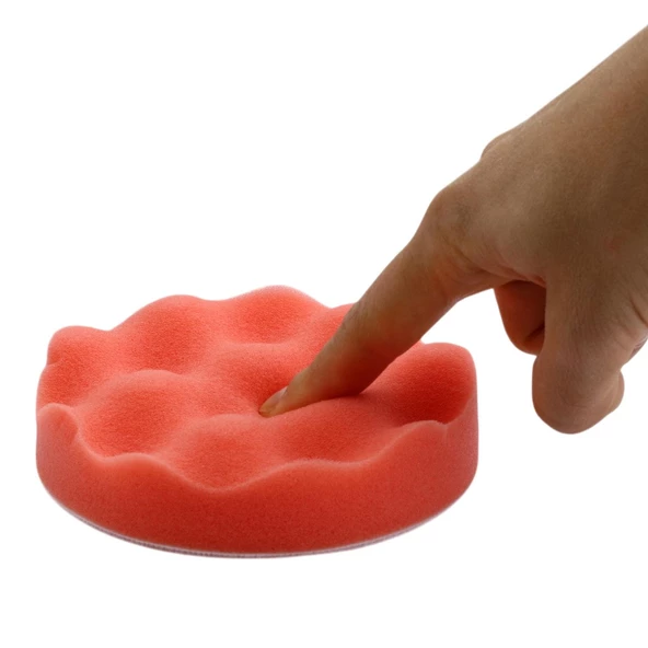 Oto Araç Araba Pasta Cila Polisaj Yumurta Ped Sünger 115 mm Cırtlı Parlatıcı Çizik Giderici Parlatma Pet - 6