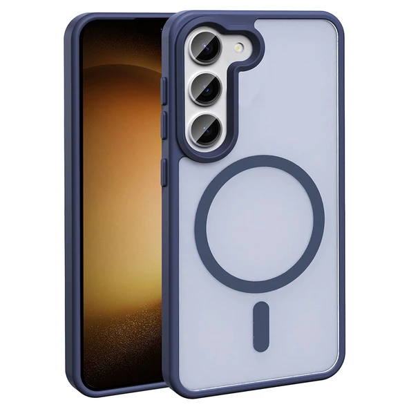 Samsung Galaxy S24 FE Kılıf Kablosuz Şarj Özellikli Mat Arka Yüzey Sio Kapak - Resim 11