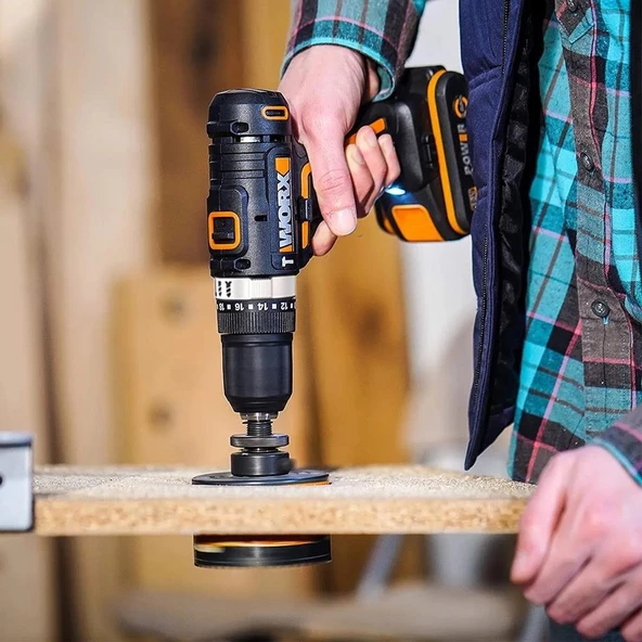 WORX WX370.1 Çift Akülü Şarjlı Darbeli Matkap 20Volt/2.0Ah. - 4