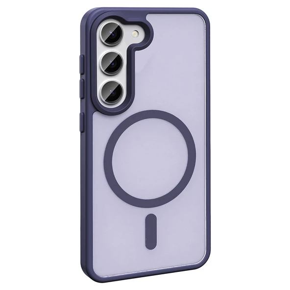 Samsung Galaxy S24 FE Kılıf Kablosuz Şarj Özellikli Mat Arka Yüzey Sio Kapak - Resim 2