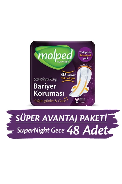 Molped Supernight Gece Süper Avantaj Paketi 48 Adet