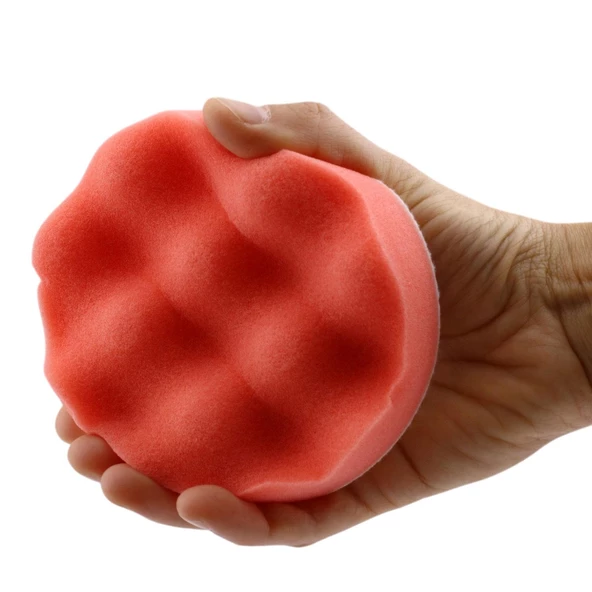 Oto Araç Araba Pasta Cila Polisaj Yumurta Ped Sünger 115 mm Cırtlı Parlatıcı Çizik Giderici Parlatma Pet - 5