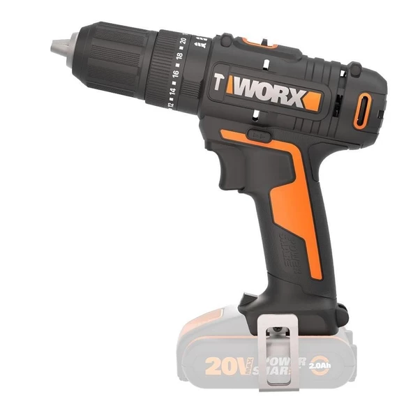 WORX WX370.9 Şarjlı Darbeli Matkap (Akü Dahil Değildir) 20Volt