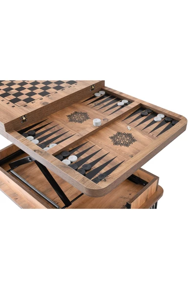 Akıllı Sehpa Kademeli Sihirli Sehpa Tavla Sehpa 60*100 - 4