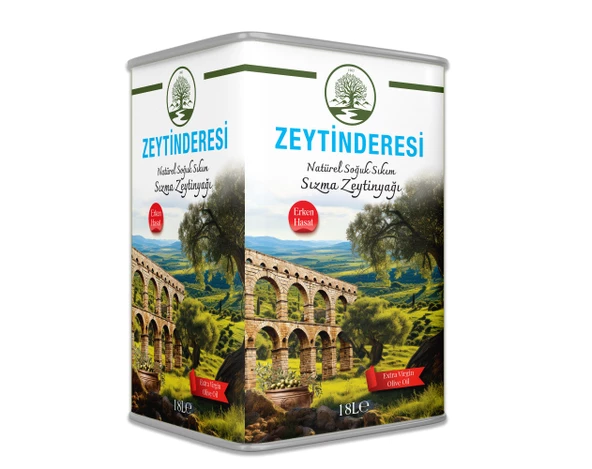 Zeytinderesi 18 Lt Natürel Sızma Soğuk Sıkım Zeytinyağı