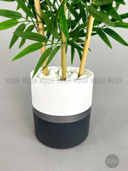 BİÇİÇEK   Yapay Bambu Ağacı 140cm lux saksı - 10