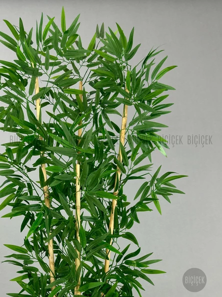 BİÇİÇEK   Yapay Bambu Ağacı 140cm lux saksı - 2