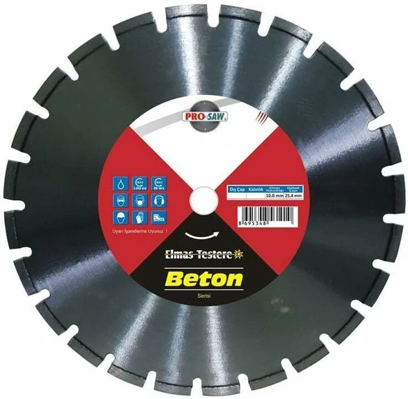 Pro-Saw Sulu Beton Kesme Testeresi 350x25.40 mm