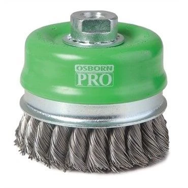 Osborn Pro İnox Vidalı Çanak Tel Fırça D80 M14