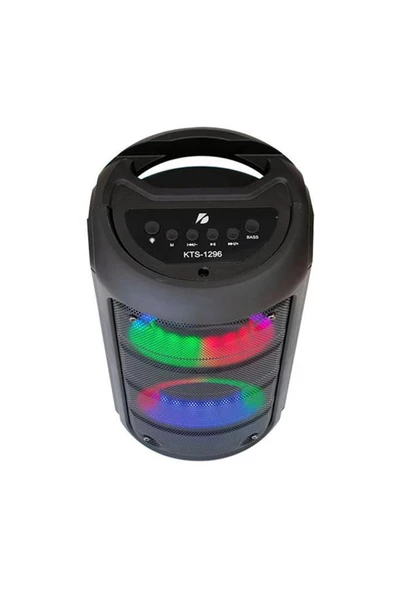 Torima KTS-1296 Siyah Telefon Tutacaklı RGB Ledli Taşınabilir Bluetooth Hoparlör Parti Speaker - Resim 3