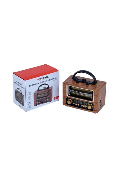 Torima Ns-02 Wooden Nostajik Radyo Bluetooth Hoparlör - Resim 3