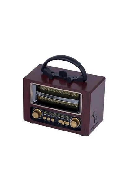 Torima Ns-02 Brown Nostajik Radyo Bluetooth Hoparlör - Resim 2