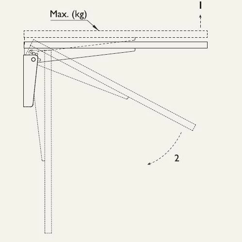 Katlanır Duvar Masa Ayağı 45cm - 5